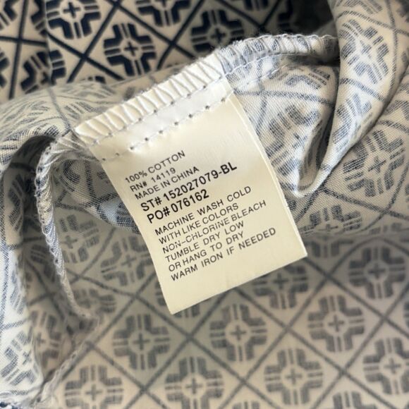 Ely Cattleman Shirt Mens Medium Blue Pattern Pearl Snap Western Cowboy Rodeo - Picture 4 of 6